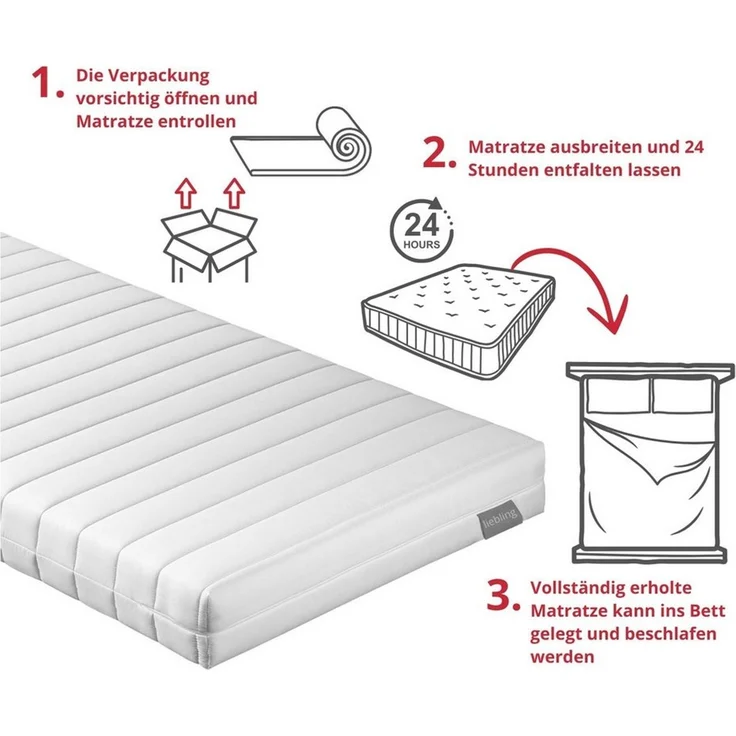 Federkernmatratze ergonomische Matratze, liebling, 16 cm hoch, 7-Zonen, ergonomisch, luftdurchlässig, atmungsaktiv – Bild 2