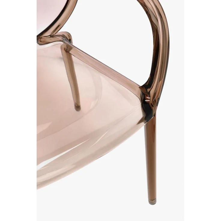 Gartenstuhl Allican 4er-Set aus Kunststoff, modern, mit Armlehne, stapelbar, coffee braun – Bild 9