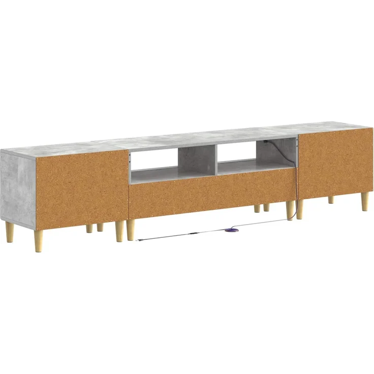 vidaXL 3-teiliges LED TV Regal DELFT Betongrau Holzwerkstoff 3416760 – Bild 6