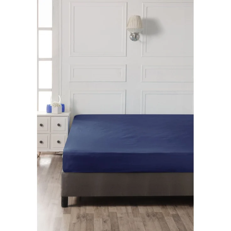 L'essentiel Maison 'Sax Blue' Ranforce Queen Spannbettlaken (DE), Sax Blue, 200+30 x 150 cm – Bild 3