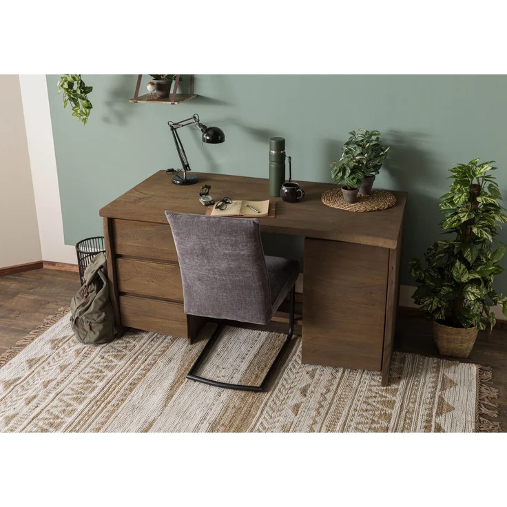 Schreibtisch Mango 150x75x78 braun geölt / sandgestrahlt PURE MANGO #110 – Bild 2