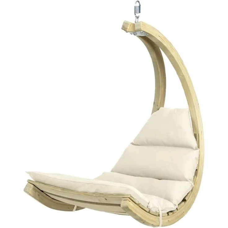 AMAZONAS Schwebesessel Swing Chair Creme Hängesessel inkl. Sitzkissen und Schwingfeder