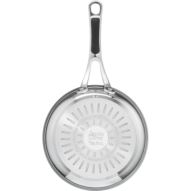 Tefal E30602 Jamie Oliver Cook’s Classic Bratpfanne 20 cm | Antihaftversiegelung | sicher | Thermo-Signal | genieteter Silikon-Griff | induktionsgeeignet | ofenfest | Edelstahl – Bild 3