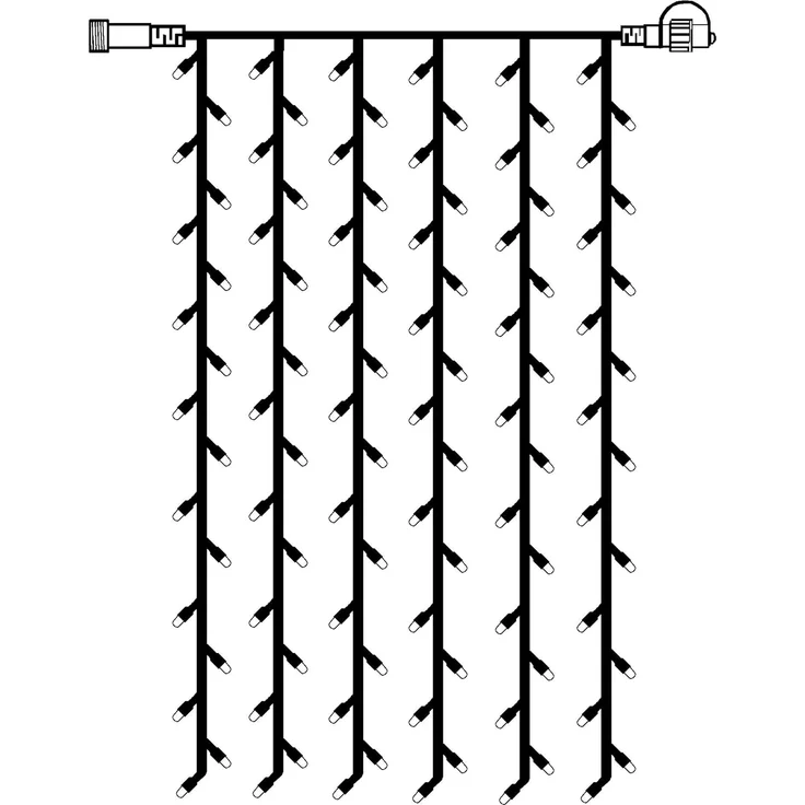 System LED "LED Eisregen-Lichterkette 1x2m" 102 LED´s, warmweiß, IP44 – Bild 5
