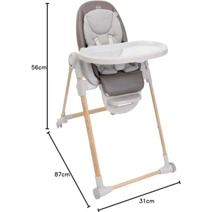 Chicco Polly Armonia Hochstuhl - Scandinavian Brau – Bild 12