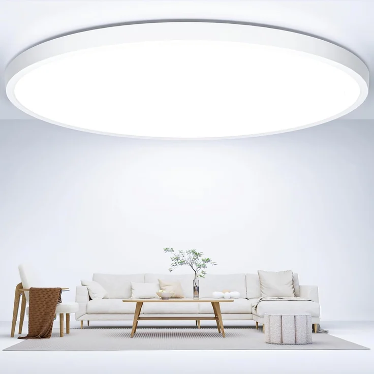 Deckenlampe Led Deckenleuchte Flach Rund - Ø40CM 36W 3600LM Modern 6500K Kaltweiß Küchenlampe Badlampe Led Deckenlampe Wohnzimmer Lampe Decke für Küche Schlafzimmer Badezimmer Kinderzimmer Utra Dünn – Bild 1