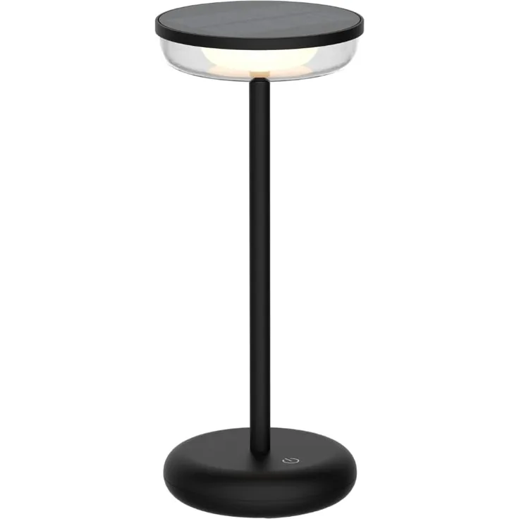 ENOVALITE LED-Akku-Tischleuchte, Solar- u. Netzbetrieb, dimmbar, 2700K