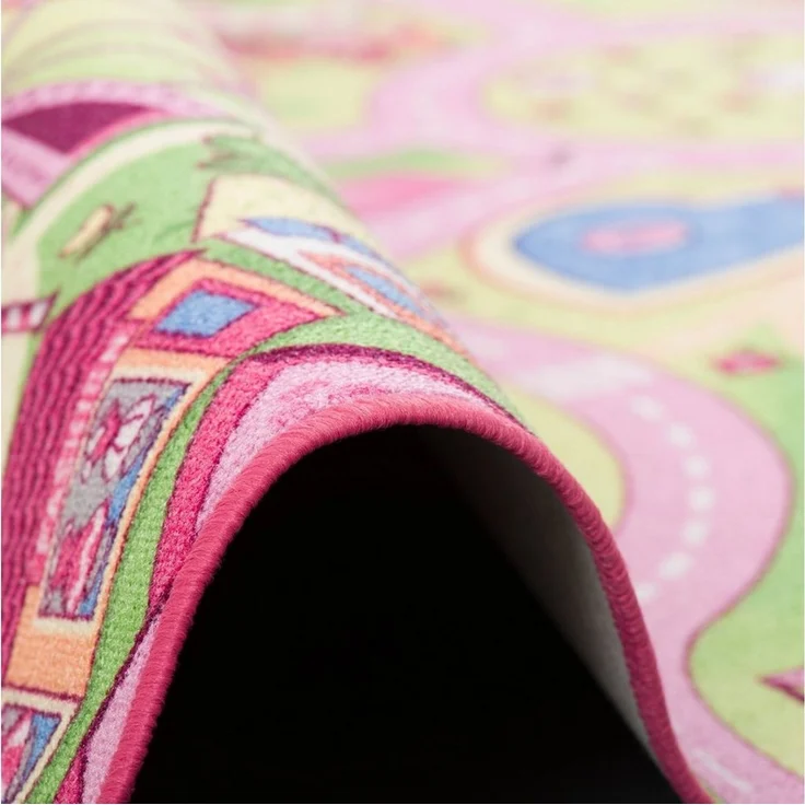 Snapstyle Kinder- und Spielteppich, 100% Polyamid, Rosa Village, 80x160 cm – Bild 4