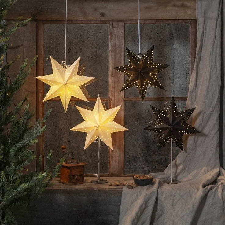 Star Bobo Papierstern, Papier, schwarz – Bild 1