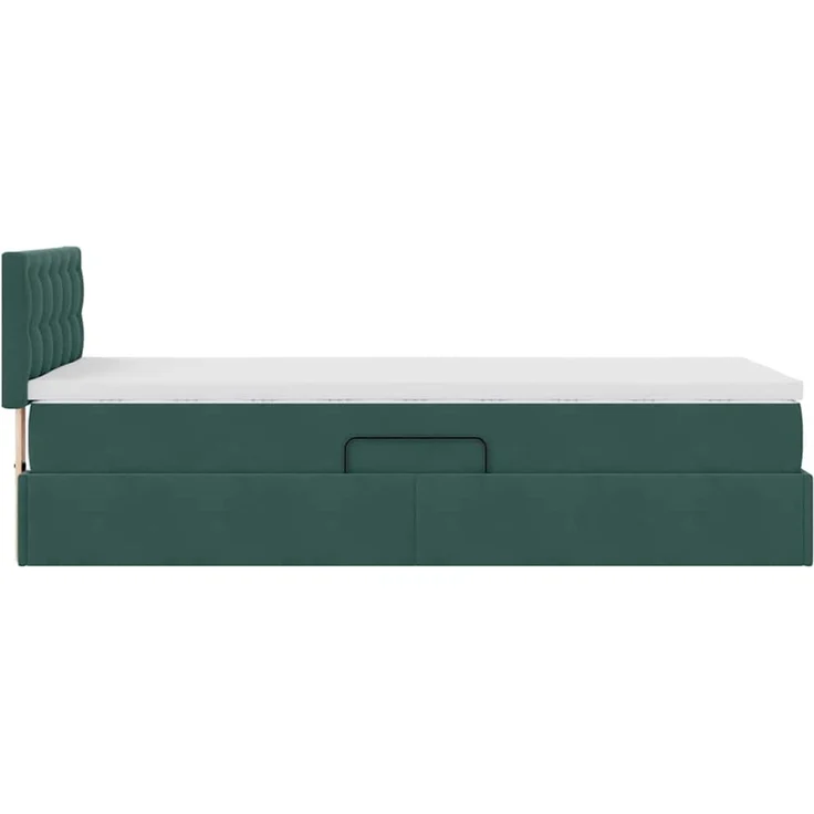 vidaXL Aufbewahrungsbett mit Kopfteil Dunkelgrün 100 x 200 cm Samt 3370860 – Bild 10