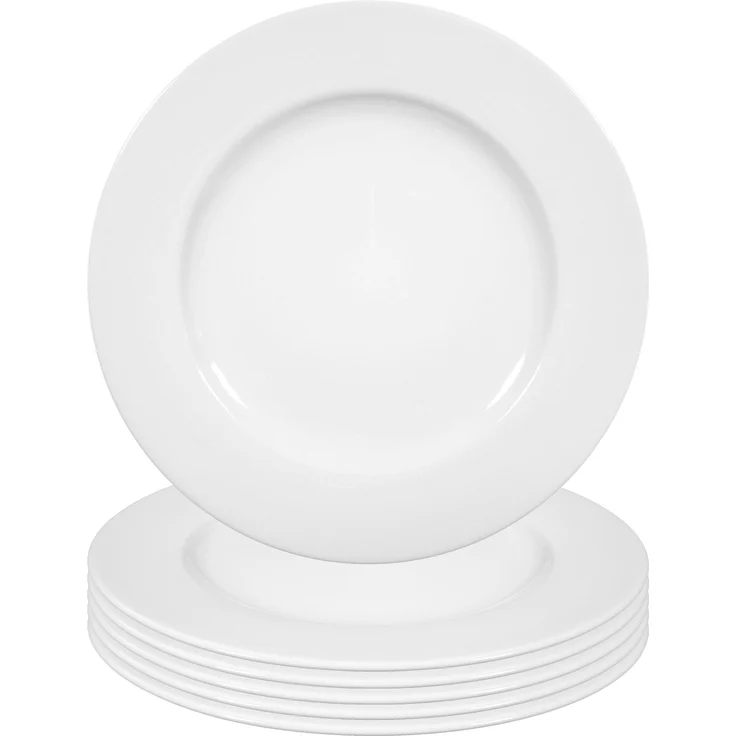 Seltmann Weiden Rondo/Liane Weiß Teller ø 29,9 cm 6er Set – Bild 1