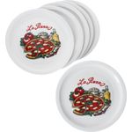6er Set La Pizza Pizzateller Ø30,5cm 6 Personen XL-Teller Pizza-Dekor Platte