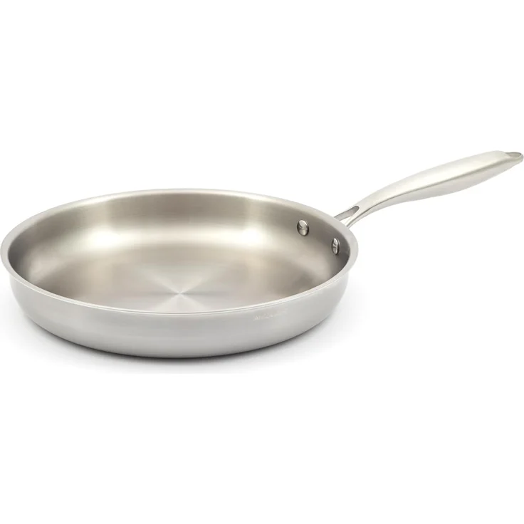 Hanseküche Bratpfanne Bratpfanne, Edelstahl 18/10 (Tri-Ply Drei Schichten, spülmaschinen- und ofenfest, 1-tlg, induktionsgeeignet, kompatibel mit allen Herdarten), mit kühlbleibendem Griff – Bild 1
