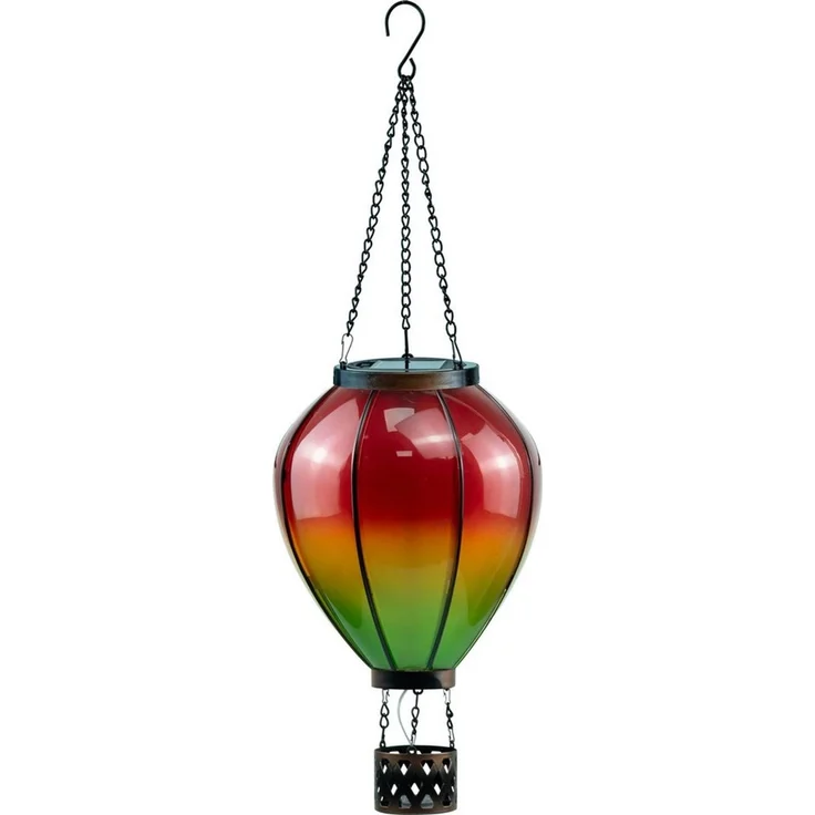 Northpoint LED Gartenleuchte Solar Laterne Heißluftballon Windlicht Außenbereich Rot Grün XL – Bild 5