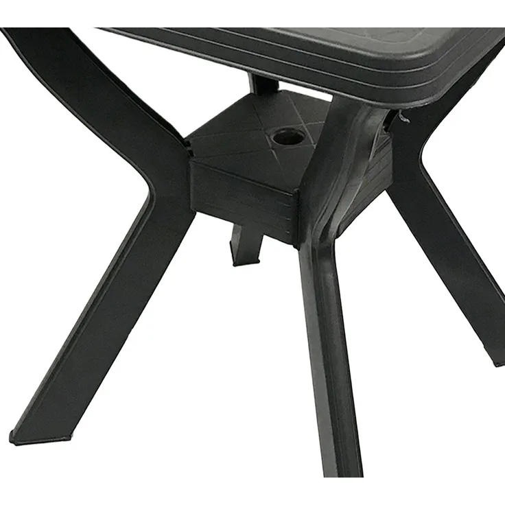 Gartentisch Balkontisch Bistrotisch Tisch Eckig Anthrazit 70x70x72cm