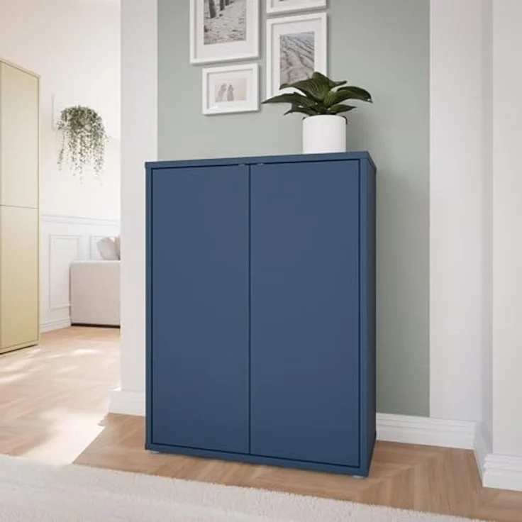 FORTE Schuhschrank Alice Springs, Schuhschrank, Platz für 15 Paar Schuhe, 2 Türen (B/H/T 74,5/99,1/34,9 cm) Stauraumschrank, Mehrzweckschrank, grifflose Front, Push to open – Bild 3