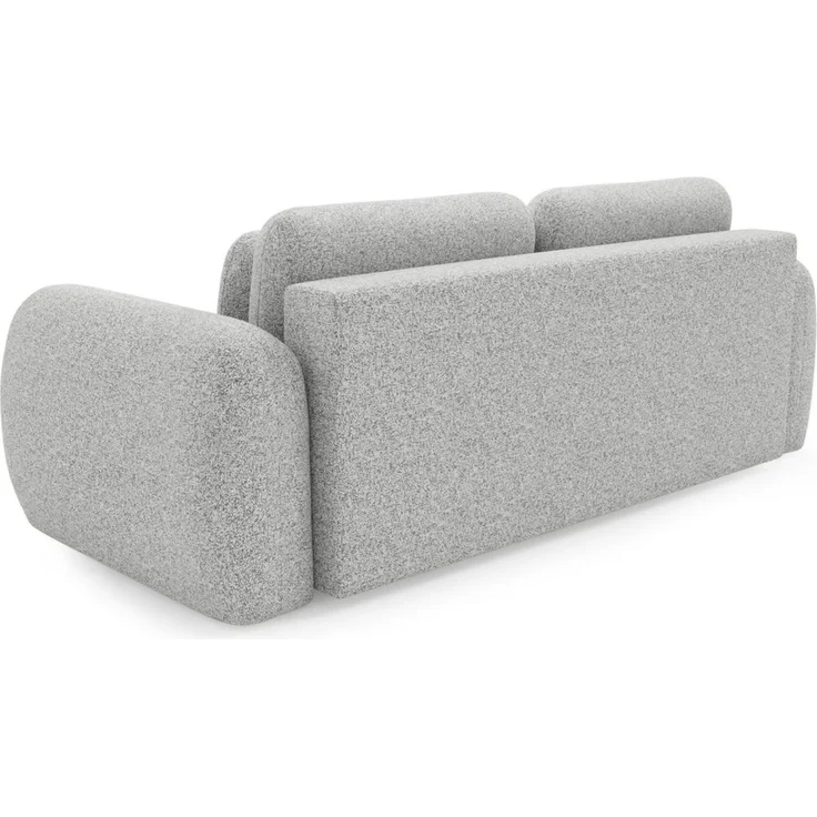 Sofa 3-Sitzer mit Schlaffunktion GASTON in Stoff Puente Hellgrau – Bild 3