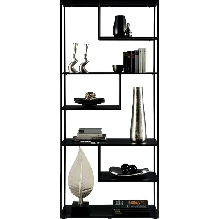 Carryhome 'LINUS' Raumteiler Regal hoch, Metall schwarz, 85 x 188 x 35 cm, 60 kg belastbar – Bild 2