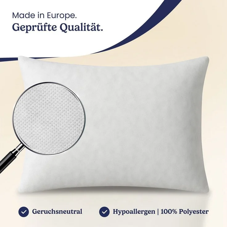 Gentle North Microfaserkissen 4er-Set Kopfkissen – Deko- & Füllkissen, weich und waschbar bis 40°C – Bild 1