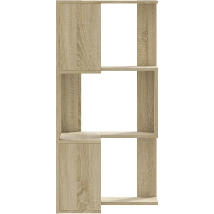 vidaXL Eck-Bücherregal 3 Böden Sonoma-Eiche 50x50x102 cm Holzwerkstoff 852593 – Bild 2