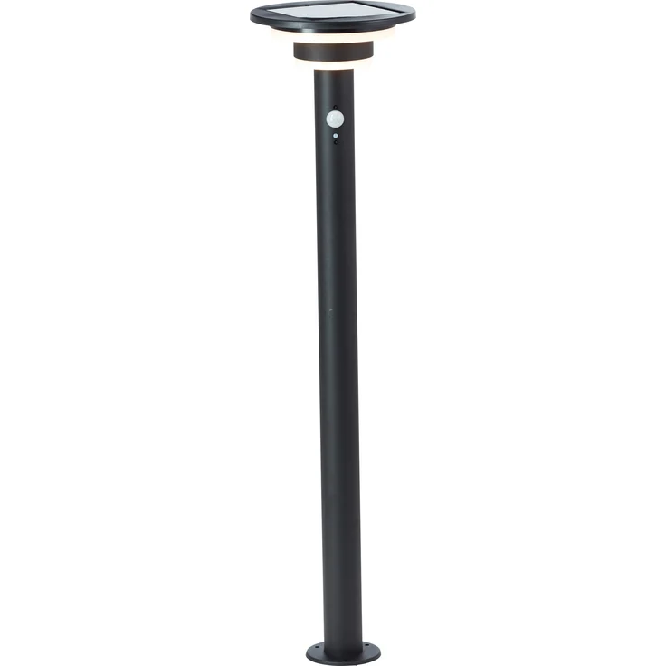 Brilliant LED Stehlampe Garvina Solar, 85 cm, 430 lm, 3000 K, Edelstahl, schwarz – Bild 3