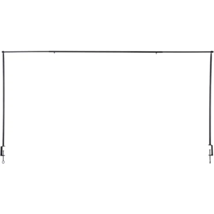 Tisch Deko Stange Klemme Gestell Metall schwarz ausziehbar Tafel 115,5-210 cm