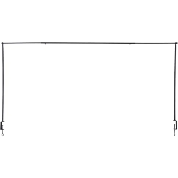 Tisch Deko Stange Klemme Gestell Metall schwarz ausziehbar Tafel 115,5-210 cm – Bild 1