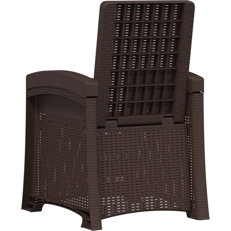 vidaXL Liegesessel Garten Rattan-Optik 2 Stk. Braun und Anthrazit PP 8012021 – Bild 5