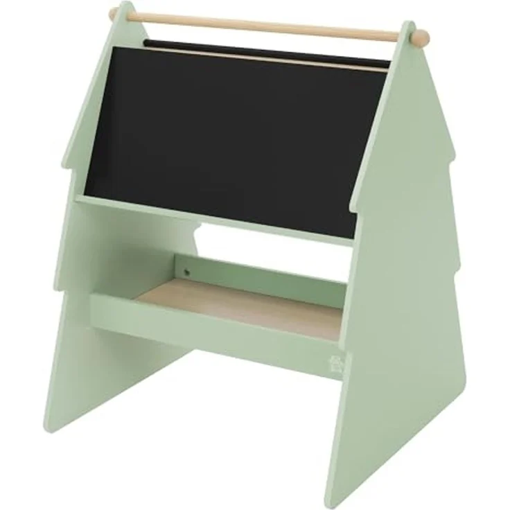 Joyz Spielzeugtruhe Kinderregal Kindermöbel Kinderzimmerregal Spielzeug Spielzimmer Möbel, Tanne Kindertafel mit Ablage & Papierrolle MDF / Kiefer – Bild 1