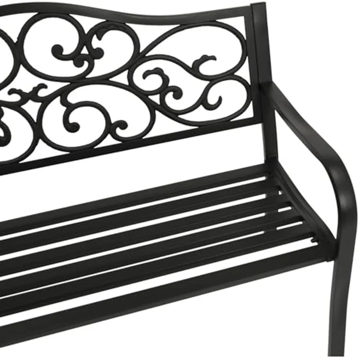 DEGAMO Gartenbank MANCHESTER, 2-sitzer, Metall + Gusseisen schwarz – Bild 7