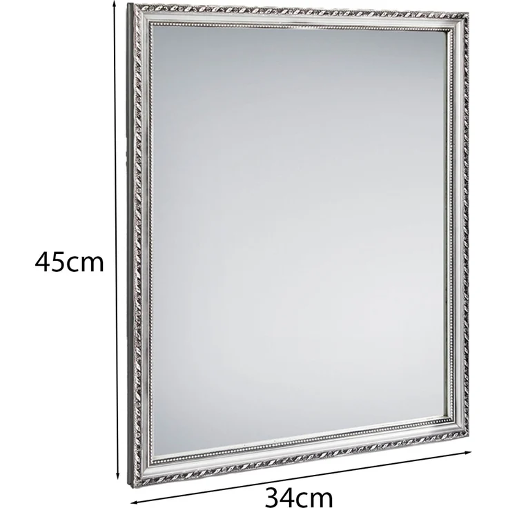 MIRRORS AND MORE 'Lola' Rahmenspiegel Holz, silber, 34x45cm – Bild 5