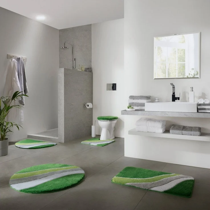 Erwin Müller Badematte Badematte "Veria", Höhe 27 mm, eckig, Streifen – Bild 2