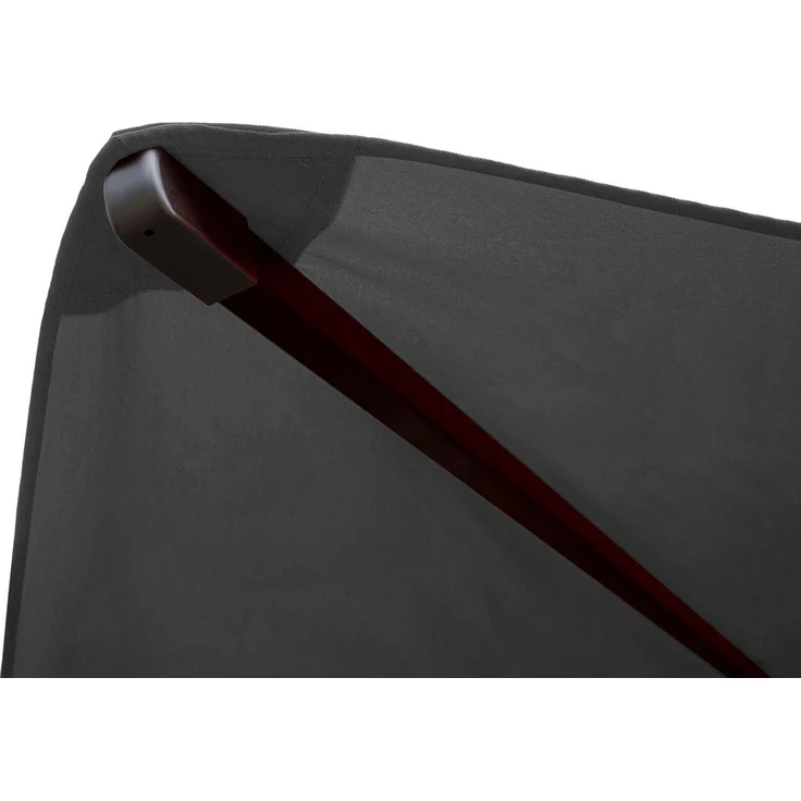 Ersatz-Bezug für Gastronomie Holz-Sonnenschirm HWC-C57, Sonnenschirmbezug, eckig 4x4m Polyester 3kg ~ anthrazit – Bild 5