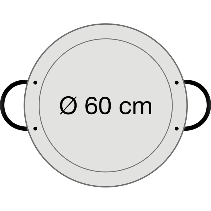 Paella-Pfanne Stahl poliert Ø 60 cm – Bild 3