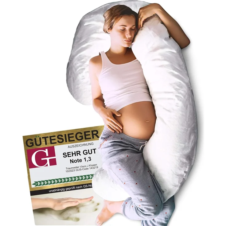 Traumreiter Seitenschläferkissen J Visco Seitenschläferkissen mit Memory Foam Support – Bild 1