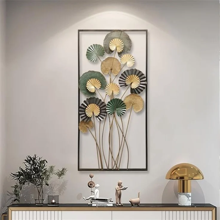 Dekoleidenschaft Metallbild 3D Wandbild "Blätter" oder "Gingko" aus Metall, verschiedene Modelle, Blätter, Wanddeko, Wandschmuck, Bild für Wohnzimmer, Flur, Schlafzimmer – Bild 1