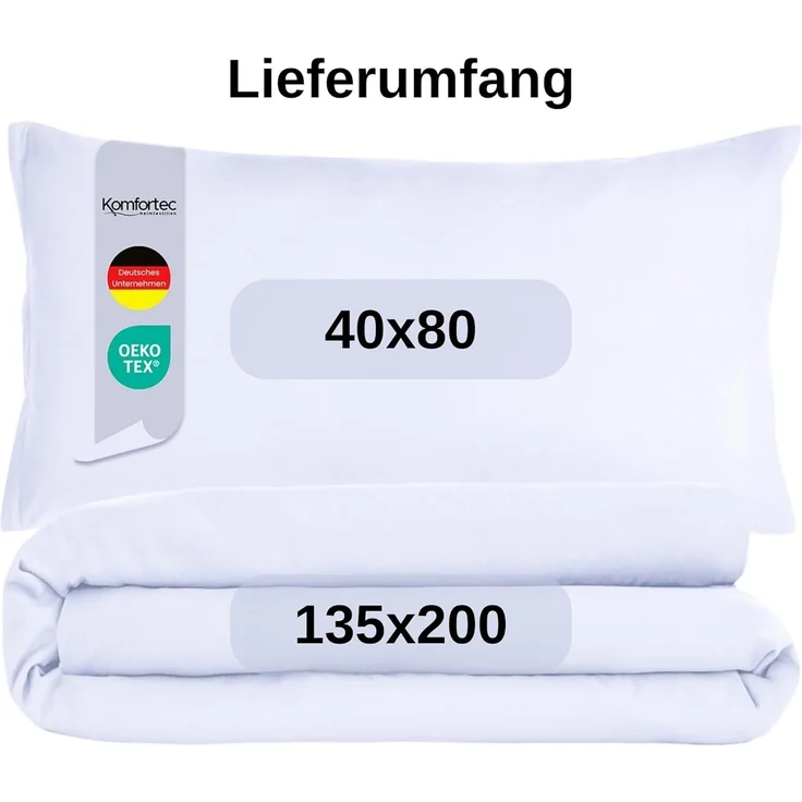 Komfortec Bettwäsche Premium, 135 x 200 bis 220 x 240 cm, 6 verschiedene Größen zur Auswahl, gebürstet 100% Mikrofaser, 2 teilig, Superweiches Bettwäsche-Set, Knitterfrei, Atmungsaktiv – Bild 6