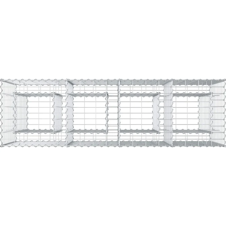vidaXL Gabionen-Hochbeet 170 x 50 x 80 cm Verzinkter Stahl Silber 42033329 – Bild 8