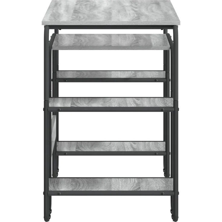 vidaXL Schreibtisch mit Stauraum Sonoma-Grau 113,5 x 52 x 75,5 cm 8008035 – Bild 4