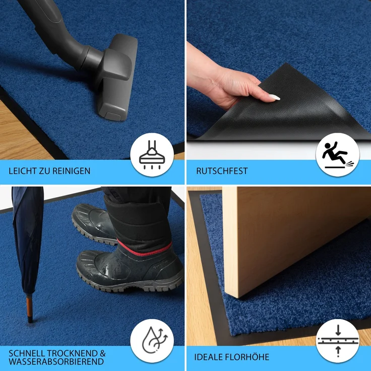 Furni24 Fußmatte - Blau, 40 x 60 cm – Bild 8