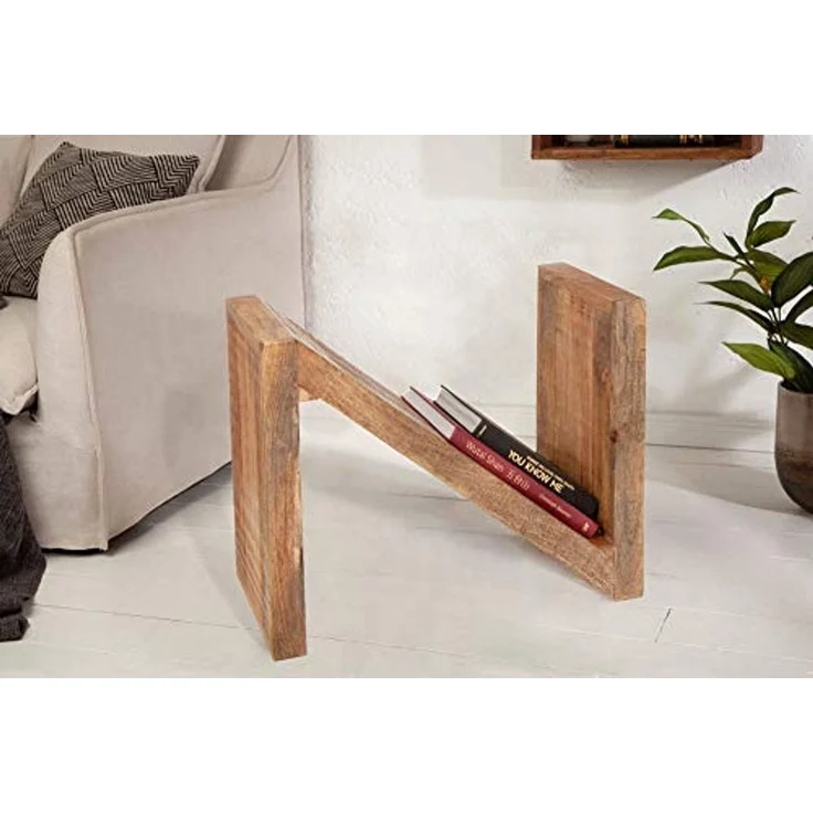 riess-ambiente Beistelltisch Z 45cm natur, Massivholz · variabel stellbar · Handarbeit · Mangoholz – Bild 7