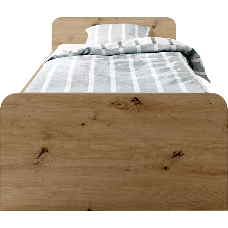 Bradford Modernes Einzelbett mit 3X Schubkästen 90 x 200 cm - Praktisches Jugendzimmer Kojenbett in Artisan Eiche - 95 x 66 x 204 cm (B/H/T) – Bild 8