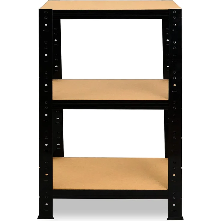 shelfplaza BLACK 90x23x23 cm Schwerlastregal in schwarz mit 3 Böden und 175 kg Traglast pro Boden – Bild 4