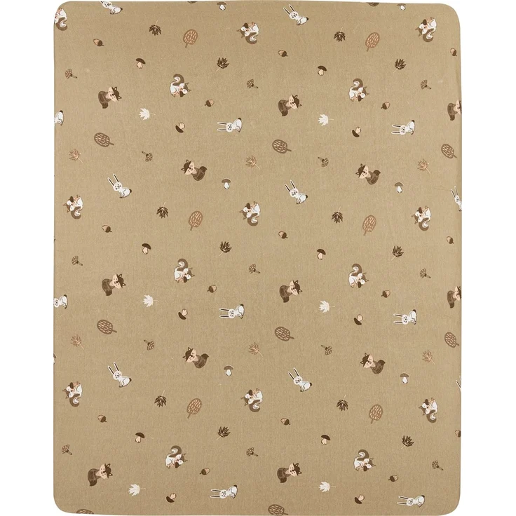 Meyco Hoeslaken jersey print Forest Animals Sand R