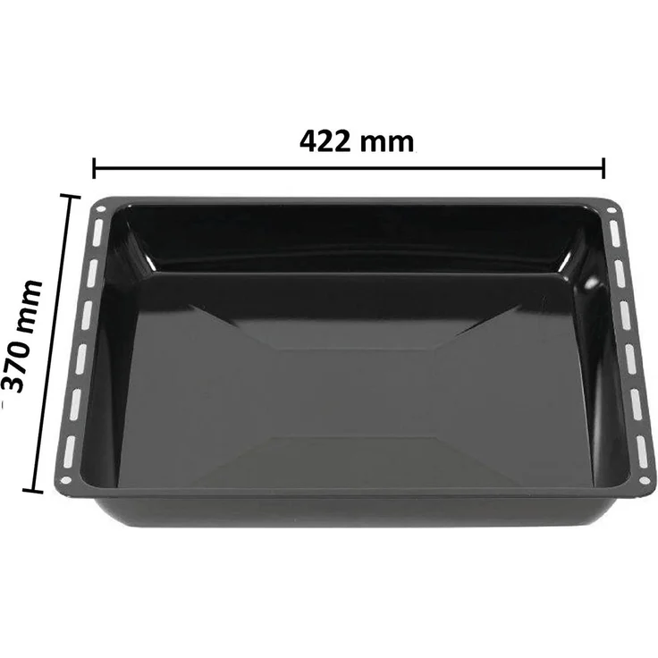 ICQN Backblech 422 x 370 x 25 mm, Emaille, (1-St), Fettpfanne für Backofen und Herd, 42,2x37x2,5 cm – Bild 2