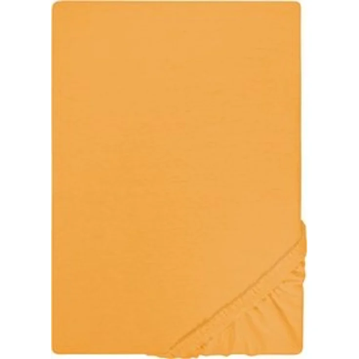Biberna Jersey-Spannbetttuch, 100 % Baumwolle, Safran, 1x 140x200 cm - 160x200 cm – Bild 6