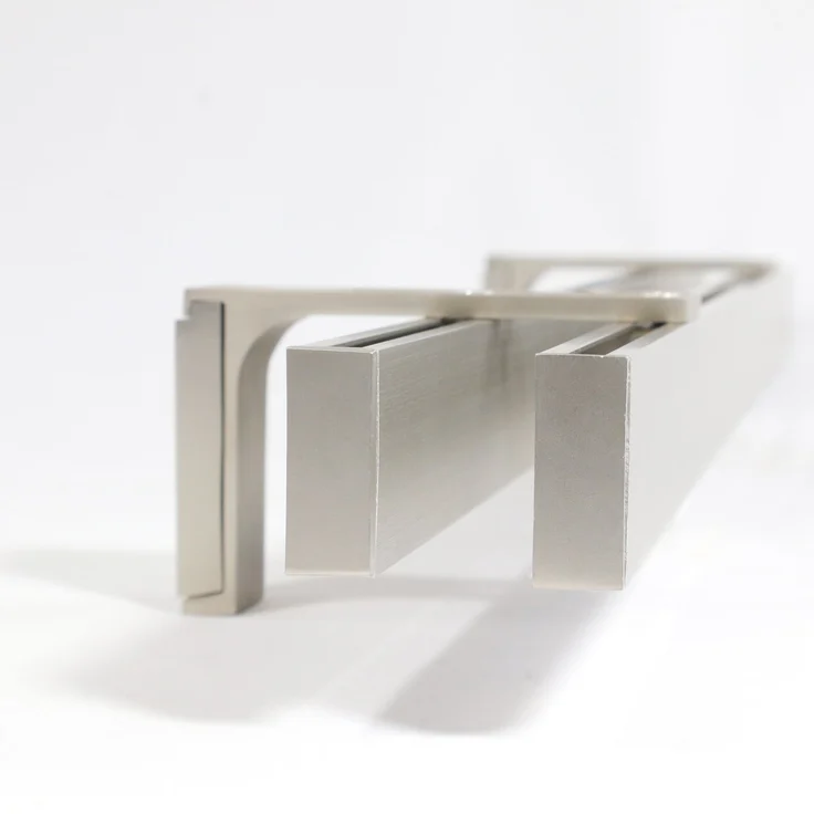 Deco-Raum® Gardinenschiene Innenlauf Loft | Größe: 160cm | Material: Aluminium | Farbe: Edelstahl-optik – Bild 5