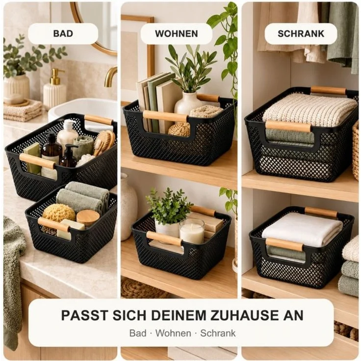 Relaxdays Aufbewahrungskorb 6er Set – Bild 6