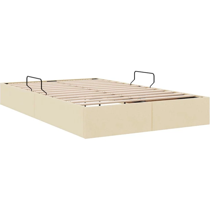 vidaXL Ottoman Bettgestell mit Speicher Creme 120 x 200 cm Stoff 3442818 – Bild 9