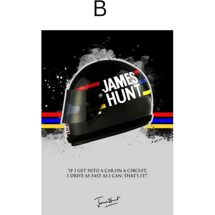 JUSTGOODMOOD Poster Formel 1 Fahrer Helme als Deko Print ohne Rahmen E 21 x 30 cm, E (1 St) – Bild 3